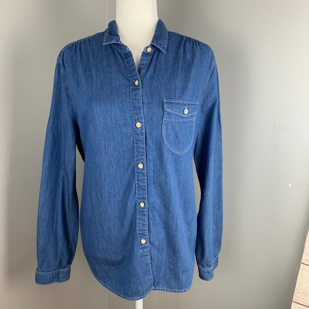 GAP 1969 Denim Shirt Button Front RN54023 Womens L